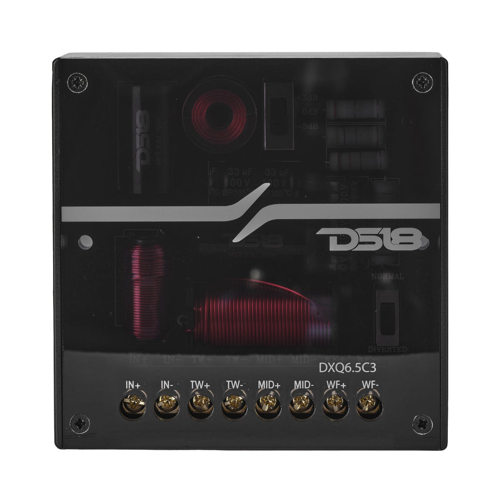 DXQ 6.5" 3-Way Component Speaker Set with Yellow Straw + Composite Foam Cone | 150W RMS 4-Ohm