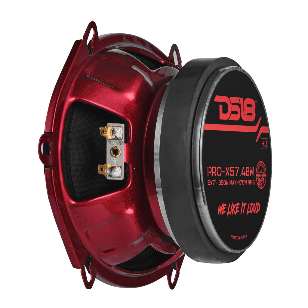PRO-X 5x7” Mid-Range Loudspeaker with Bullet | 175W RMS 4-Ohm